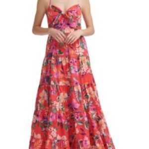 Eliza J Red Floral Maxi Dress
